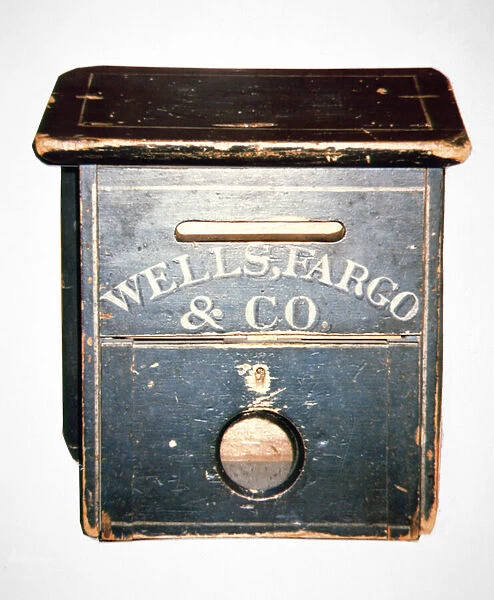 Original Wells Fargo & Co. letter box of the Old West, c. 1880 (wood)