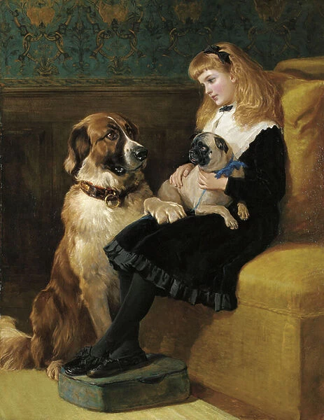 Her only Playmates, 1870 (oil on canvas)