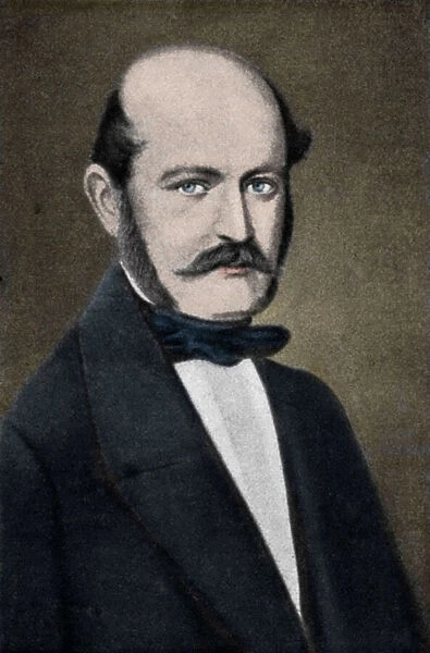 Portrait of Ignaz Philip Semmelweis (Semmelweiss), Hungarian obstetrician (1818-1865)