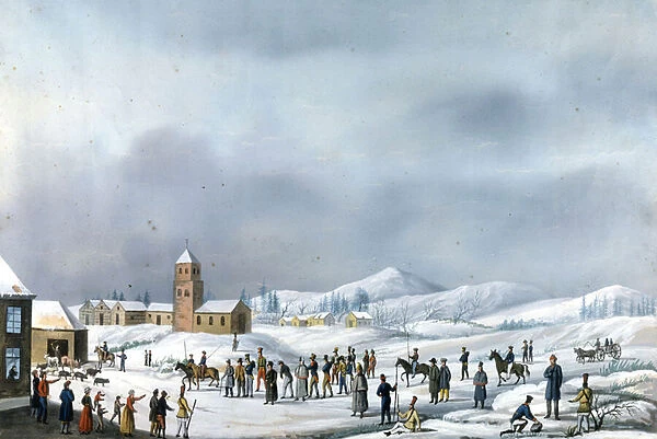 Prisoners of the Russian campaign in transfer from Nerva to Novgorod, March 1814 Rome