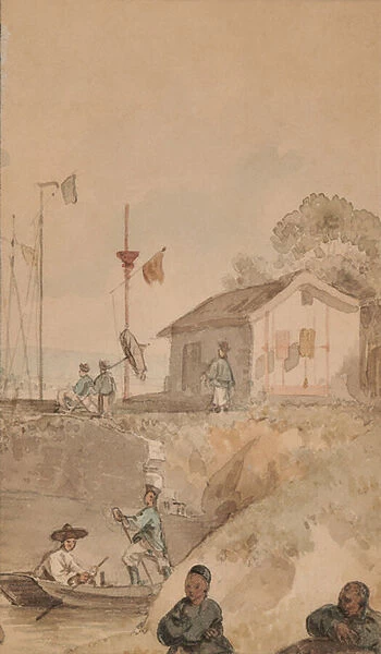 River Boat in China, November, 1793 (Watercolour)
