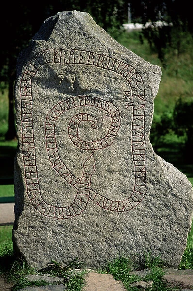 Rune stone outside Gripsholm Castle (stone)
