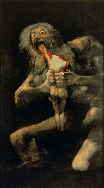 Saturn Devouring one of his Sons, 1821-23 (mural transferred to canvas)