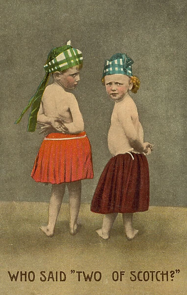 Two Scottish boys (coloured photo)