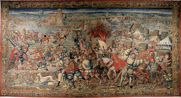 Sixth Italian War (1521-1526): representation of the Battle of Pavia (Pavia