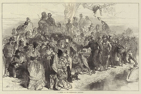A Sketch at the International Boat-Race (engraving)