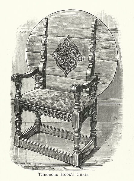 Theodore Hooks Chair (coloured engraving)