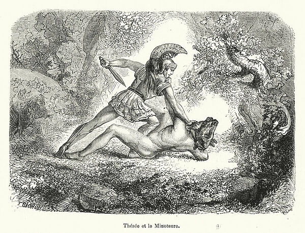 Thesee et le Minotaure (engraving)