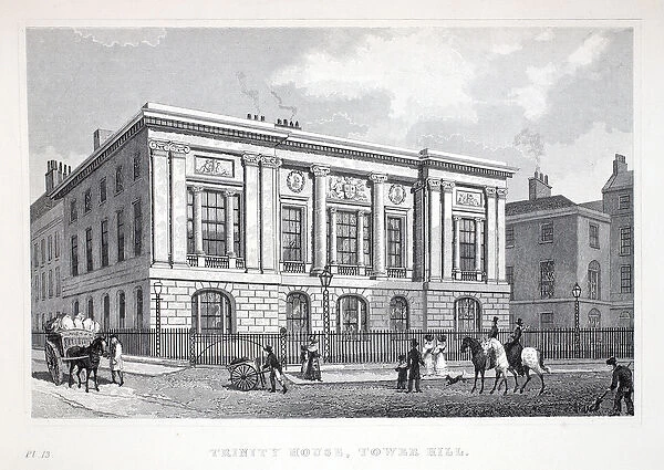 Trinity House, Tower Hill, from London and its Environs in the Nineteenth