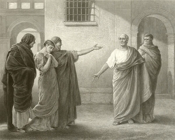 Volumnia reproaching Brutus and Sicinius (engraving)