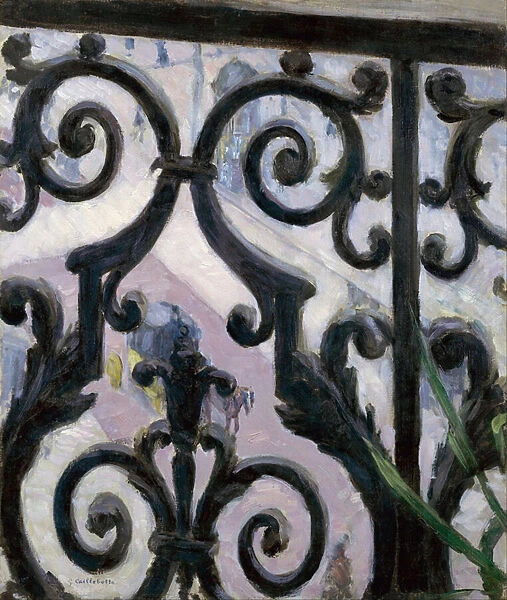 Vue depuis le balcon - View from a balcony - Peinture de Gustave Caillebotte (1848-1894)