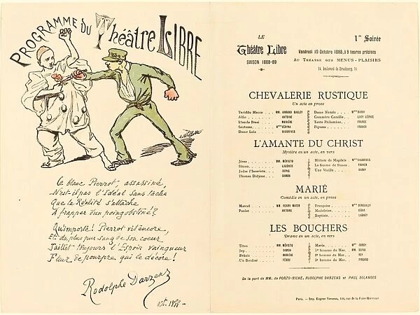 Adolphe La on Willette (French, 1857 - 1926), Chevalerie rustique; L Amante du