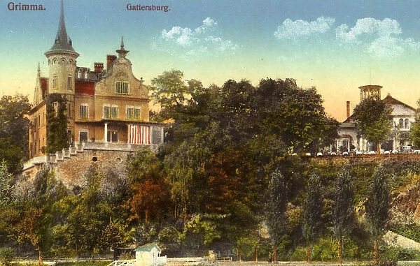 Gattersburg Pontoon bridges Germany 1915 Landkreis Leipzig