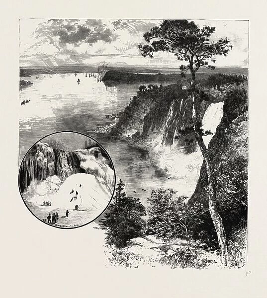 Looking Towards Quebec, from Montmorency, Canada, Nineteenth Century Engraving