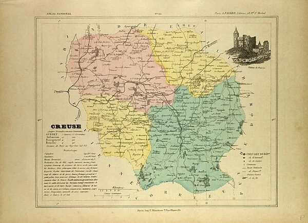 Map of Creuse, France