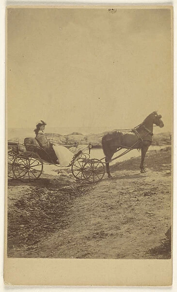 woman seated horse-drawn carriage George P Critcherson