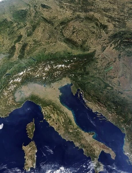 Satellite view of Italy