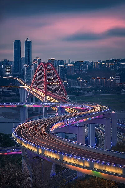 Caiyuanba Bridge at Blue Hour