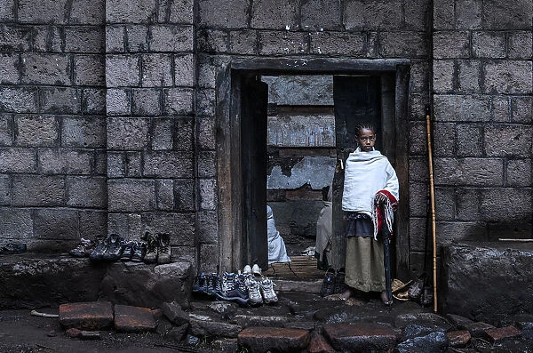 Entrance of a church (Lalibela - Ethiopia)