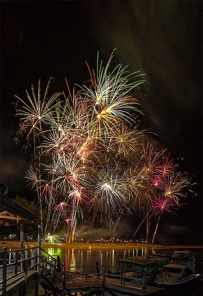 Fireworks over Derawan Island's skies
