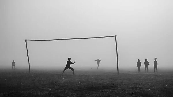 Football in fog