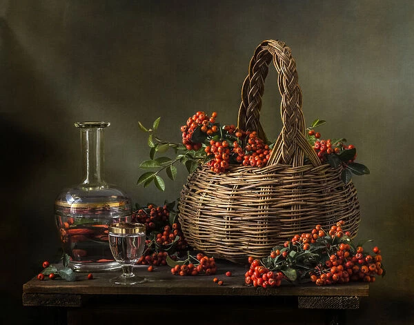 Still life with a pyracantha