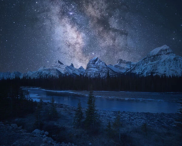 Milky Way over Mountains