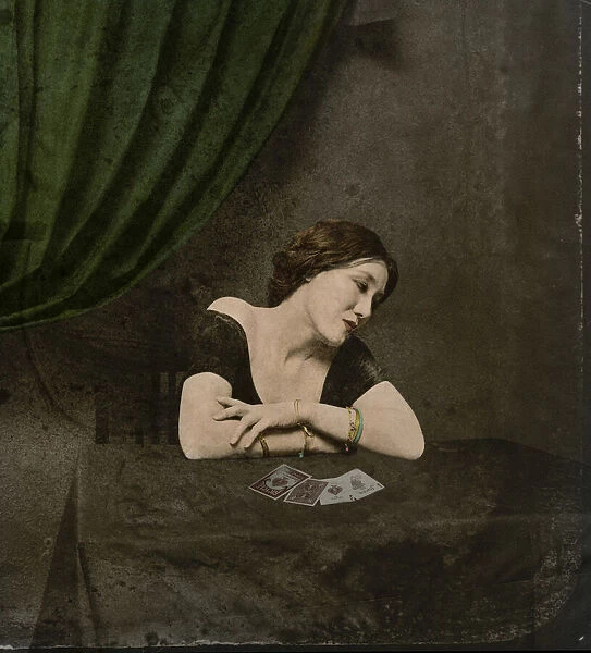 Photographer unknown 'A card-divining Victorian lady'