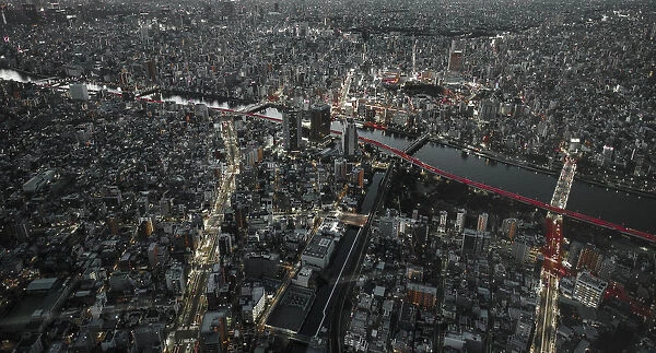 Red Line in the dark Tokyo