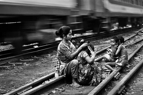 Slum on the railway