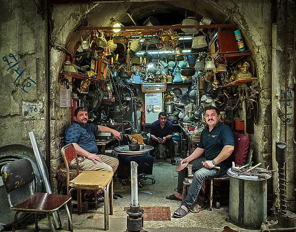 The traditional coppersmith profession in the city of Mosul