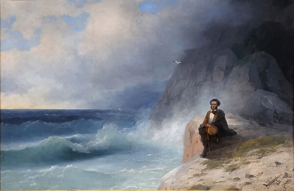 Alexander Pushkin on the Black Sea, 1868. Creator: Aivazovsky, Ivan Konstantinovich (1817-1900)