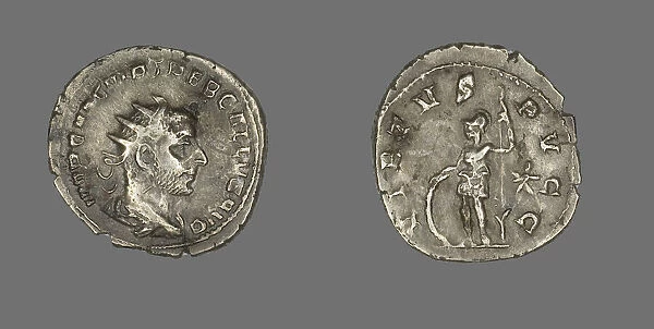 Antoninianus (Coin) Portraying Emperor Trebonianus Gallus, about 252. Creator: Unknown