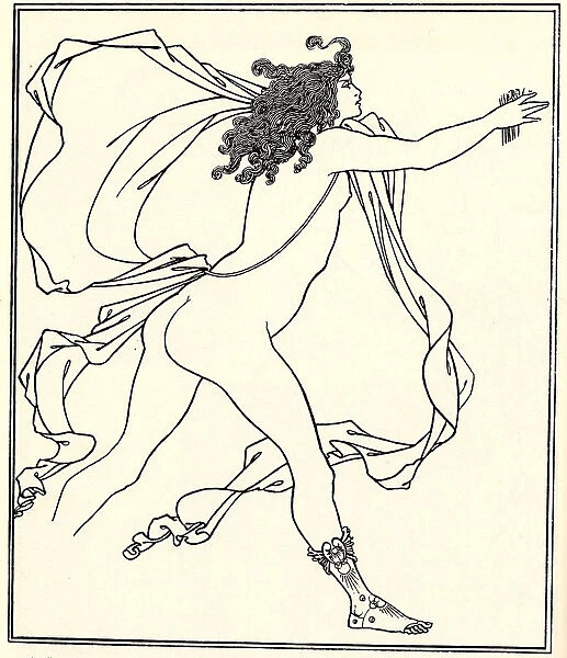 Apollo pursuing Daphne, 1896. Artist: Beardsley, Aubrey (1872?1898)