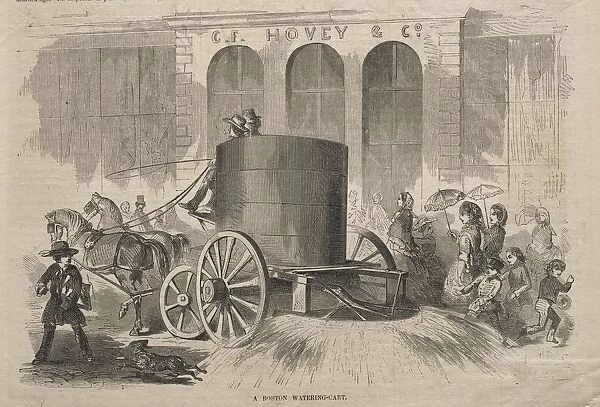 A Boston Watering-Cart, 1857. Creator: Winslow Homer (American, 1836-1910)