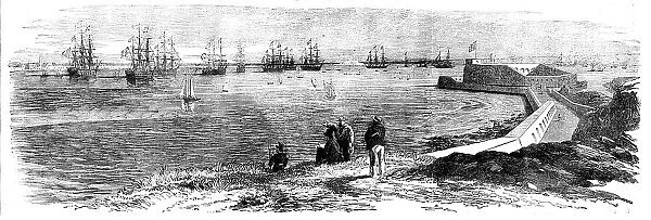 Cherbourg Roads: Mooring-ground for Men-of-War, 1858. Creator: Unknown
