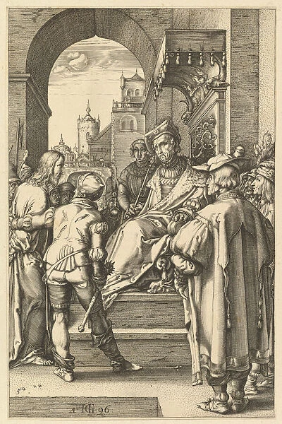 Christ before Pilate, from The Passion of Christ, 1596. Creator: Hendrik Goltzius