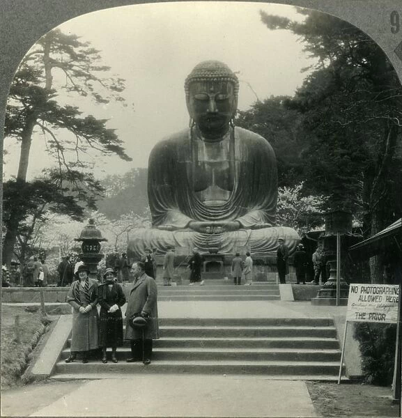 The Colossal Daibutsu in Cherry-Blossom Time - the Great Bronze Buddha of Kamakura