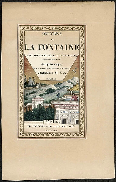 Fables de La Fontaine, 1837-1839. Creator: Imam Bakhsh Lahori (active 1830s-1840s)