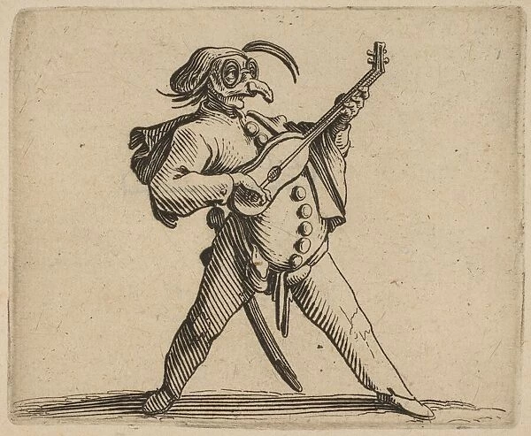 Le Comedien MasqueJouant de la Guitare (The Masked Comedian Playing the Guitar