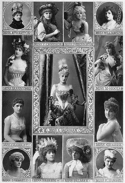Leading actresses of the 19th century, 1890. Artist: W&D Downey
