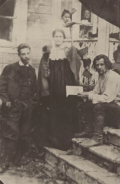 Lou Andreas-Salome and Rainer Maria Rilke visiting Spiridon Drozhzhin, 1900