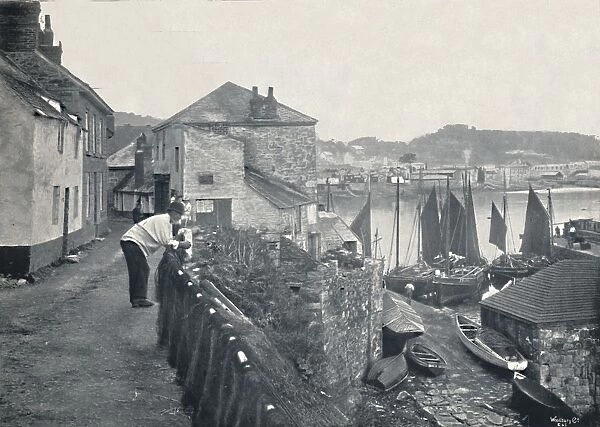 Newlyn - View of the Village and the Harbour, 1895