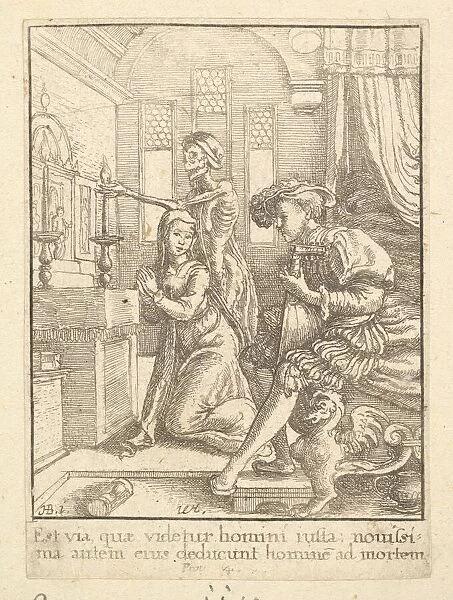 The Nun, from the Dance of Death, 1651. Creator: Wenceslaus Hollar