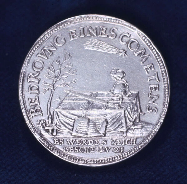 Obverse of a medal commemorating the brilliant comet of November 1618