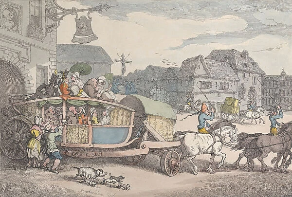 Paris Diligence, ca. 1810. ca. 1810. Creator: Thomas Rowlandson
