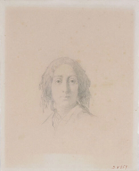 Portrait of George Sand. Creator: Manceau, Alexandre Damien (1817-1865)