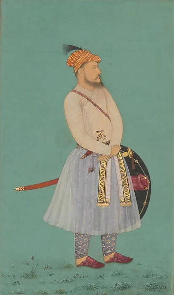 Portrait of Qilich Khan Turani, Folio from the Shah Jahan Album, recto: ca