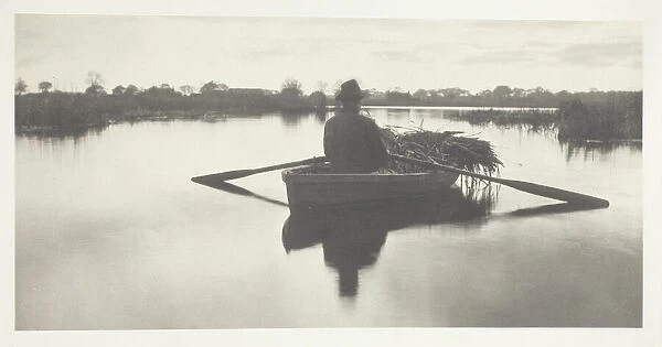 Rowing Home the Schoof-Stuff, 1886. Creator: Peter Henry Emerson