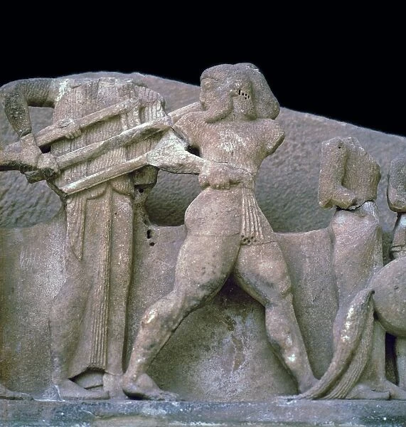 Sculpture from the pediment of the Siphnian treasury, 6th century BC